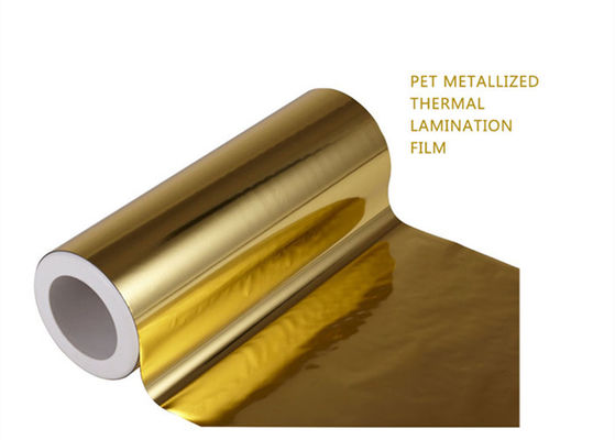 Złote powłoki PET folia laminowa poliestrowa opakowanie 1000 mm dla kartonu papieru