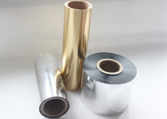 Good price MSDS Certyfikowany film opakowaniowy Spec BOPP/PET Metalizowany film z złotem/srebrem Metaliczne wykończenie 1500mm Szerokość w Internecie