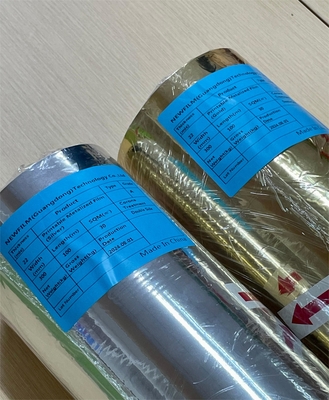 Good price Gęstość Aluminiowane PET Film Roll z cieplnie uszczelniającym lustrowy wykończenie Film łączący Przetwarzanie typu Multiple Extrusion i EVA warstwy kleju w Internecie